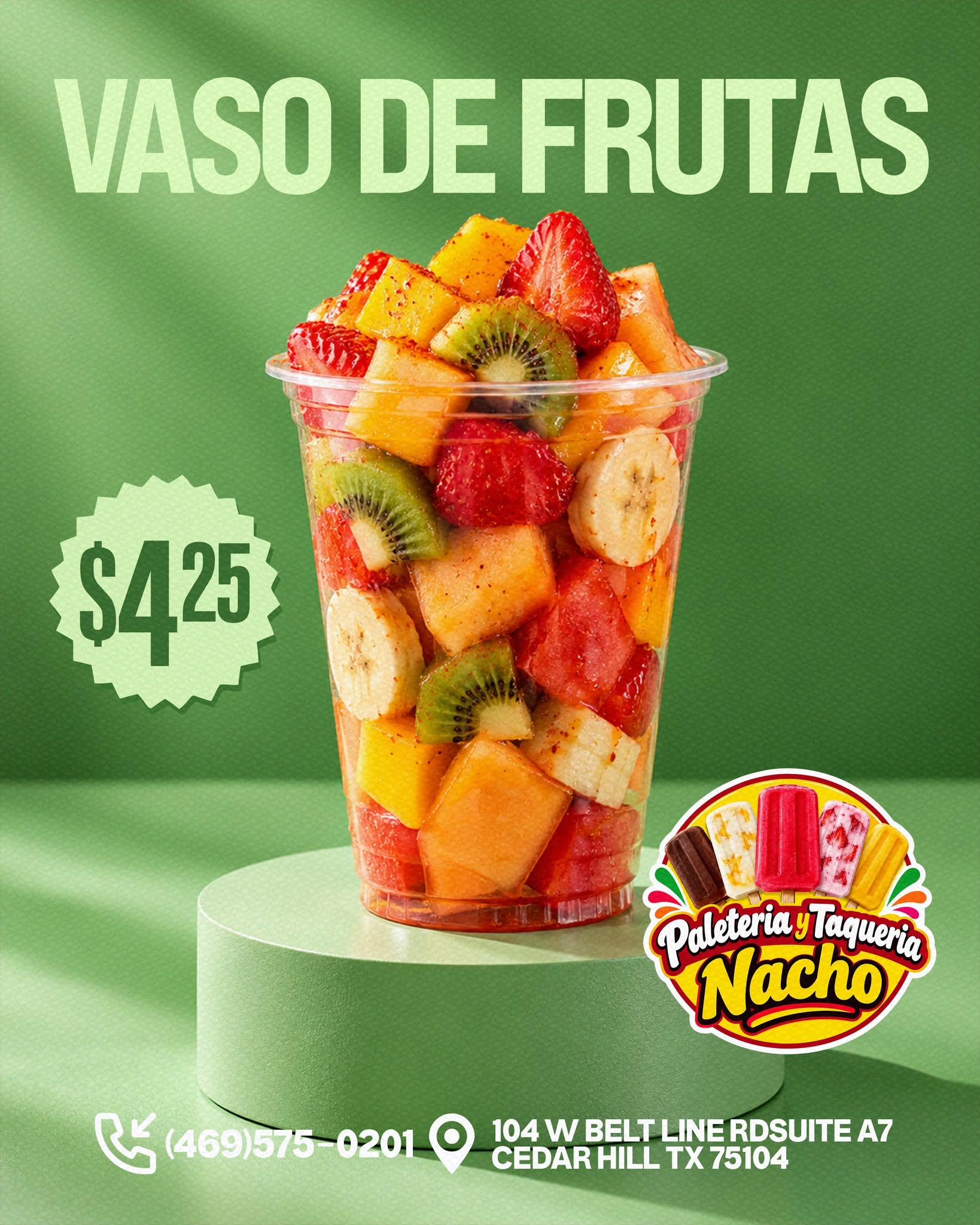Vaso de frutas frescas